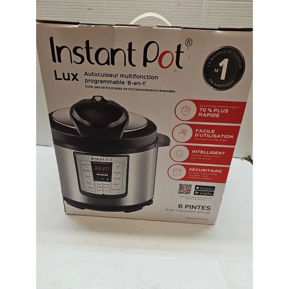 Instant Pot IP-LUX60 V3 6 Quart 6-IN-1 Programmable Electric Pressure Cooker